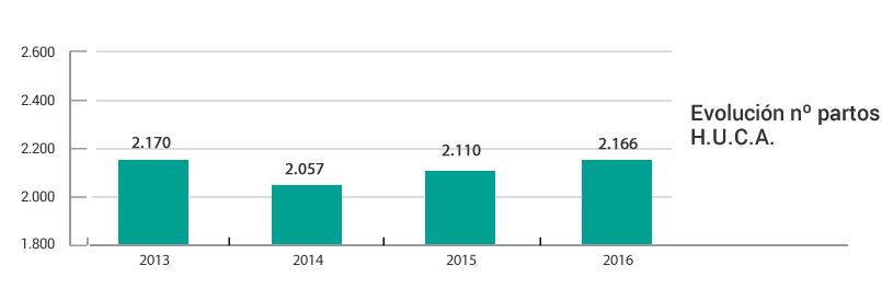 Gráfico evolución anual partos